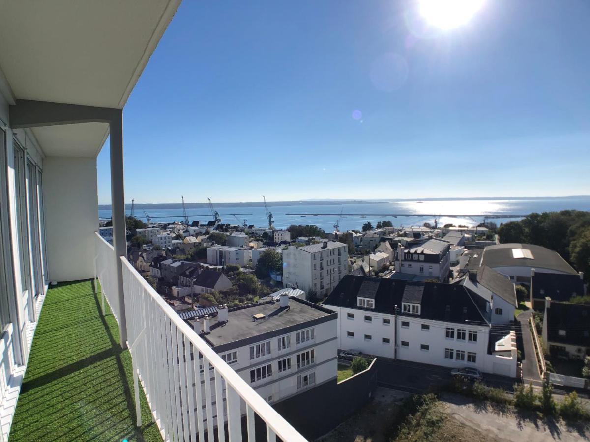 Superbe Appartement Avec Une Vue Mer Panoramique Brest Exterior foto